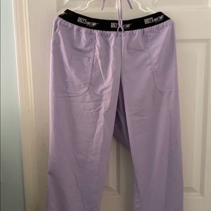 Greys Anatomy Lilac Elastic Drawstring Scrub Pant